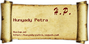 Hunyady Petra névjegykártya